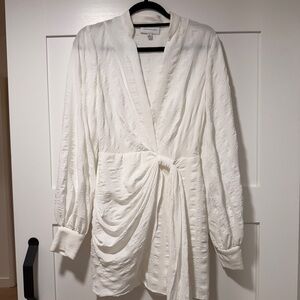 Significant Other White Wrap Dress